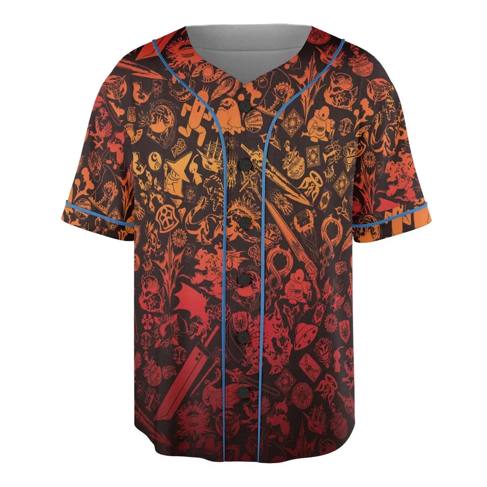 Red Moggle Final Fantasy Unisex Baseball Jersey - 3