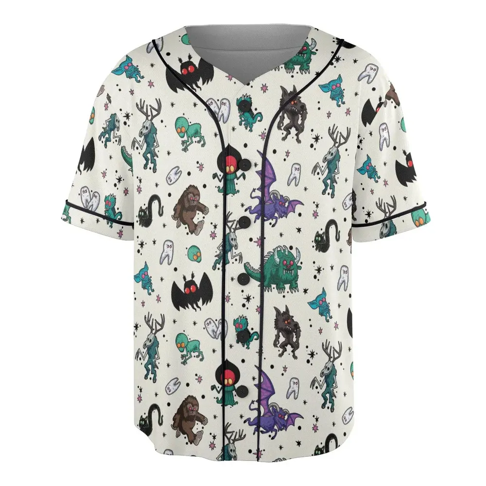 Cryptids of the Americas Cryptozoology Cryptids Monster Unisex Baseball Jersey - 3