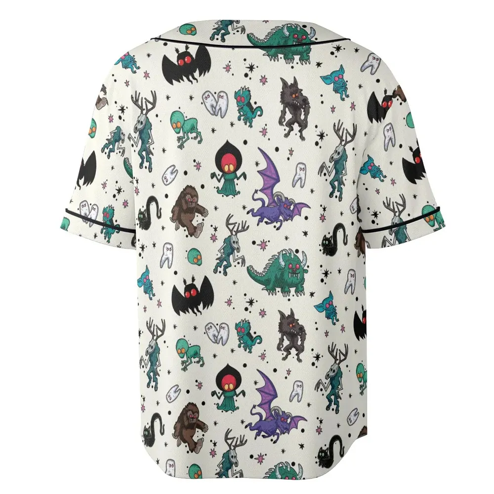 Cryptids of the Americas Cryptozoology Cryptids Monster Unisex Baseball Jersey - 4