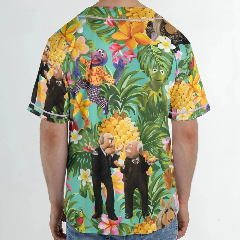 Statler And Waldorf Muppets Tropical Unisex Baseball Jersey - 2