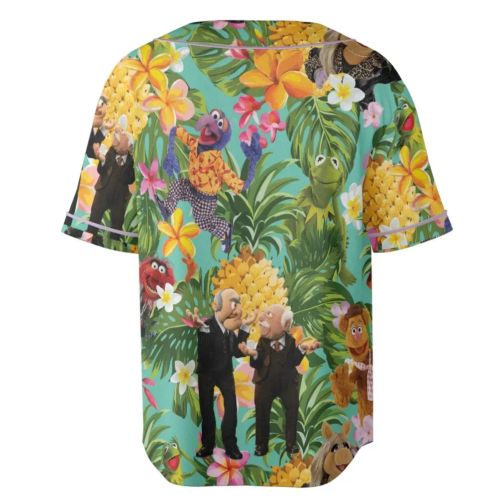 Statler And Waldorf Muppets Tropical Unisex Baseball Jersey - 4