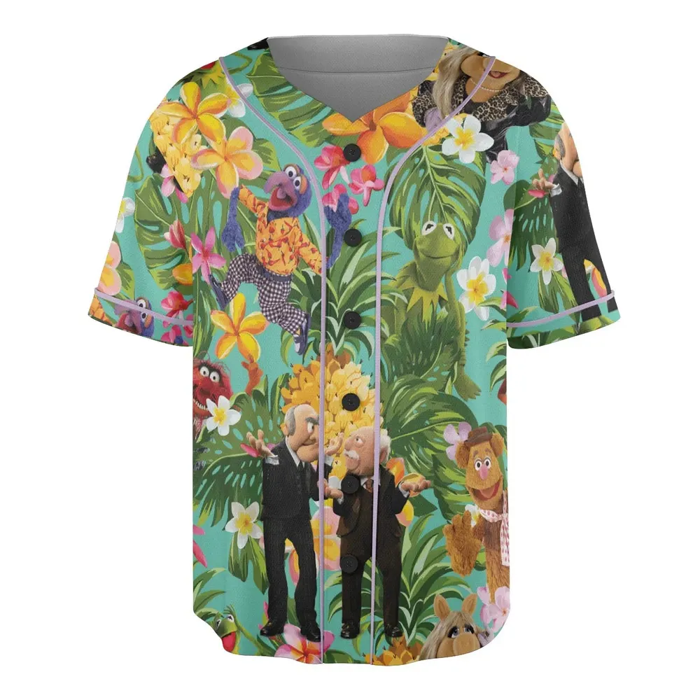 Statler And Waldorf Muppets Tropical Unisex Baseball Jersey - 3