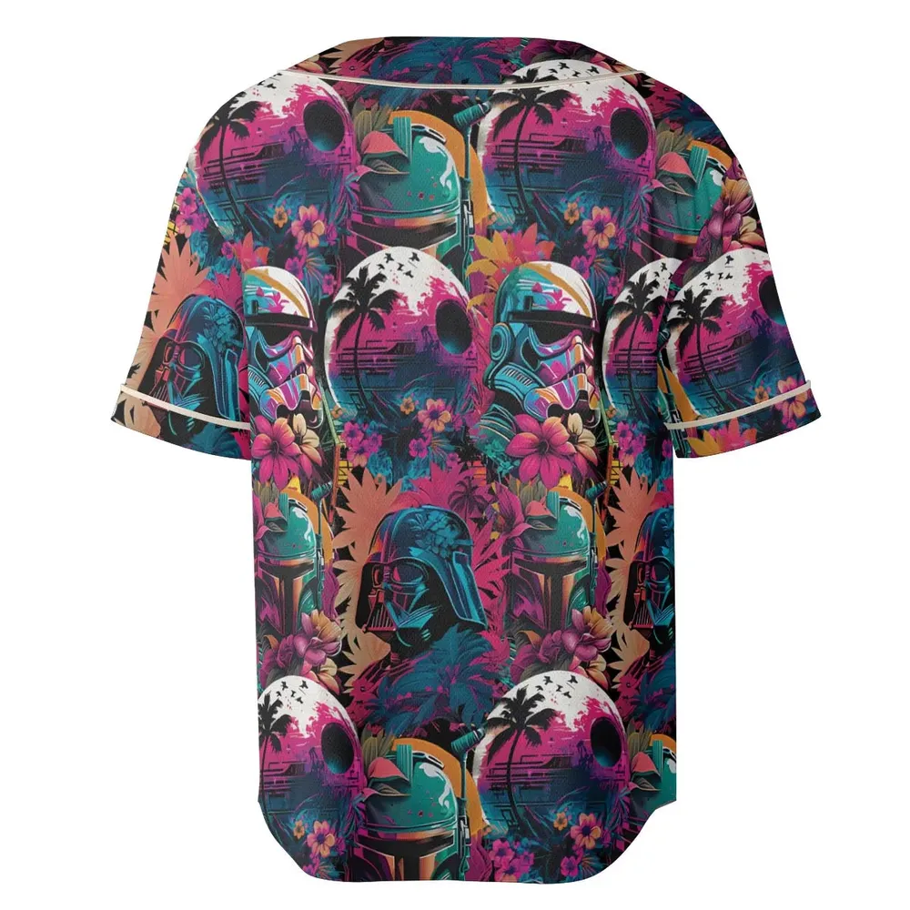 Star Wars Synthwave Unisex Baseball Jersey - 4