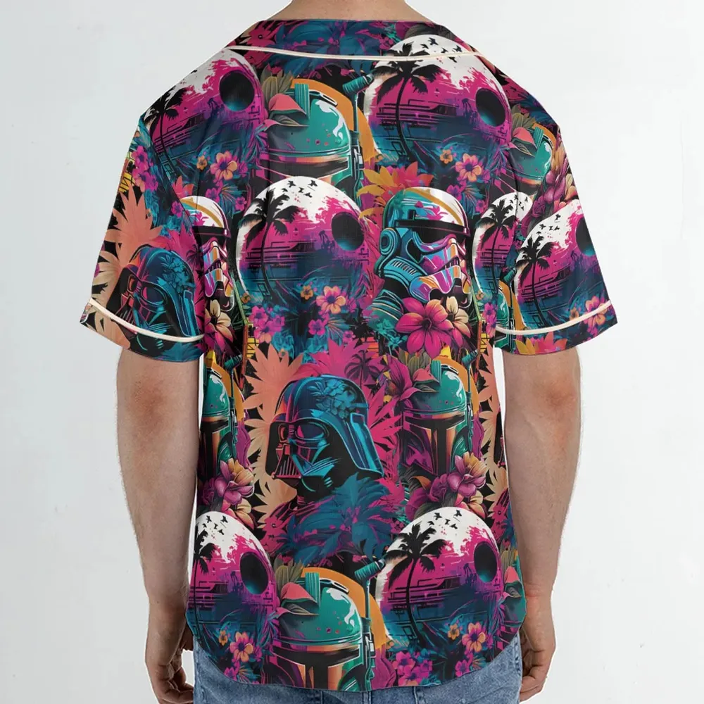 Star Wars Synthwave Unisex Baseball Jersey - 2