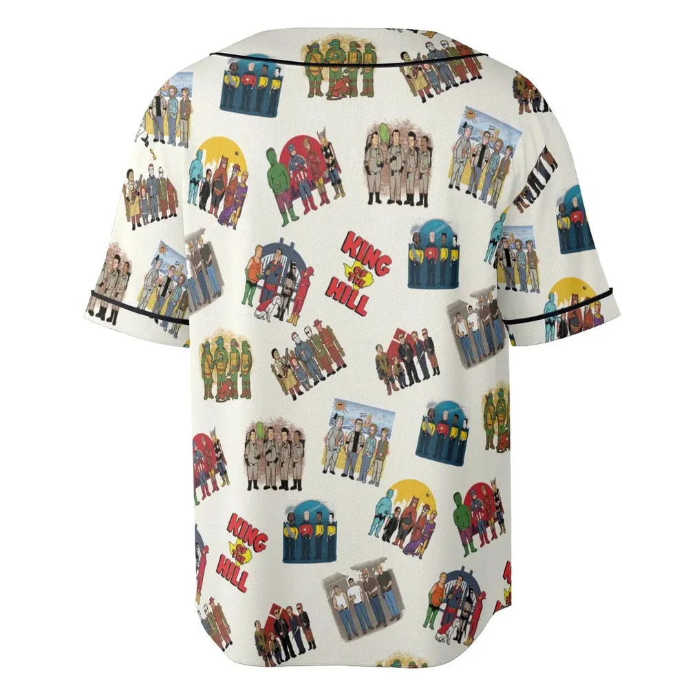 Hank's Friends King Of The Hill Parody Unisex Baseball Jersey - 4