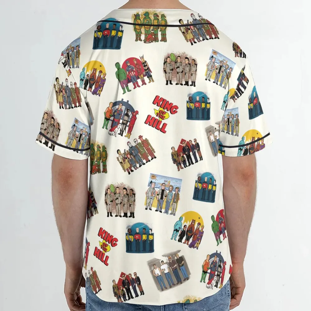 Hank's Friends King Of The Hill Parody Unisex Baseball Jersey - 2