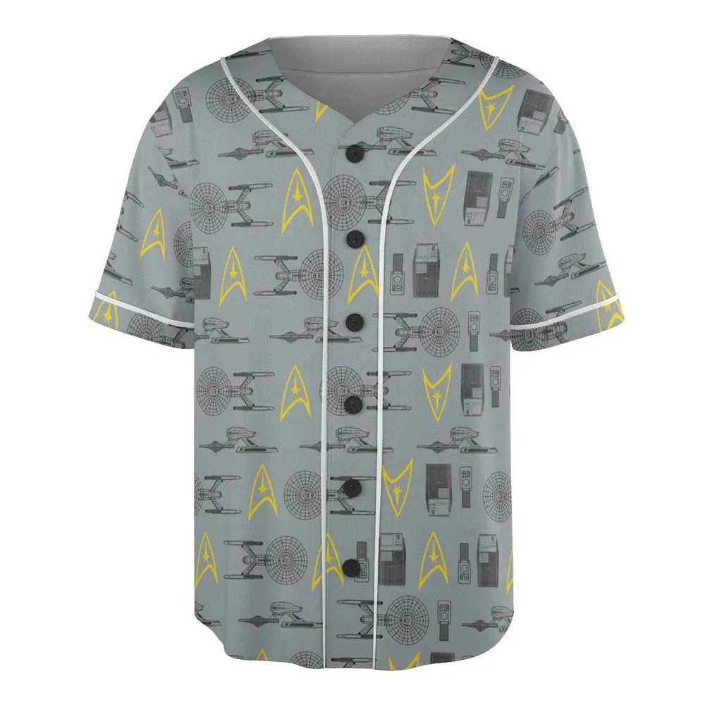 S.T Shipyard Star Trek Unisex Baseball Jersey - 3