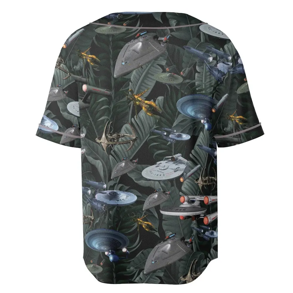 Star Trek Spaceship Pattern Unisex Baseball Jersey - 4