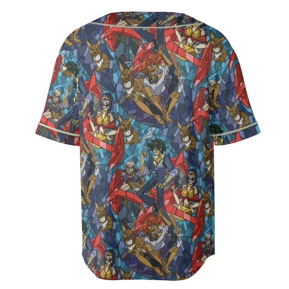 Spike Spiegel Faye Valentine Edward Wong Cowboy Bebop Unisex Baseball Jersey - 4