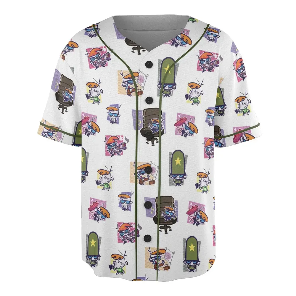 Dexter's Laboratory Characters Unisex Baseball Jersey - 3