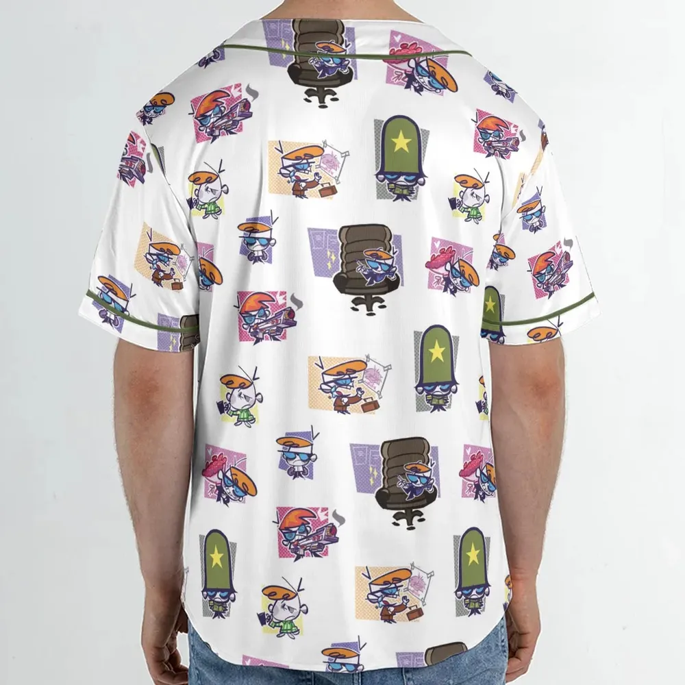 Dexter's Laboratory Characters Unisex Baseball Jersey - 2