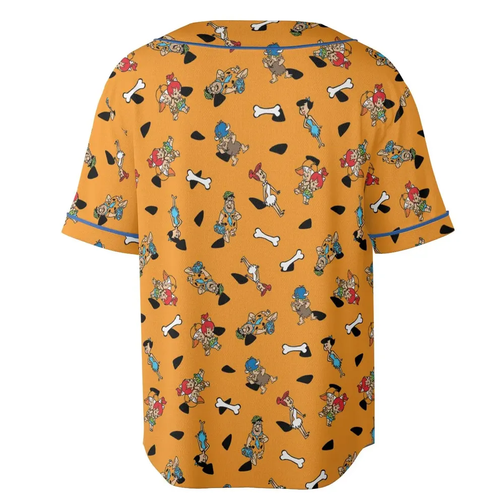Stone Age The Flintstones Characters Unisex Baseball Jersey - 4