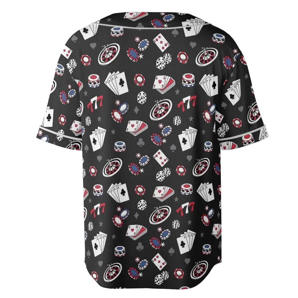 Poker Texas Hold’em Unisex Baseball Jersey - 4