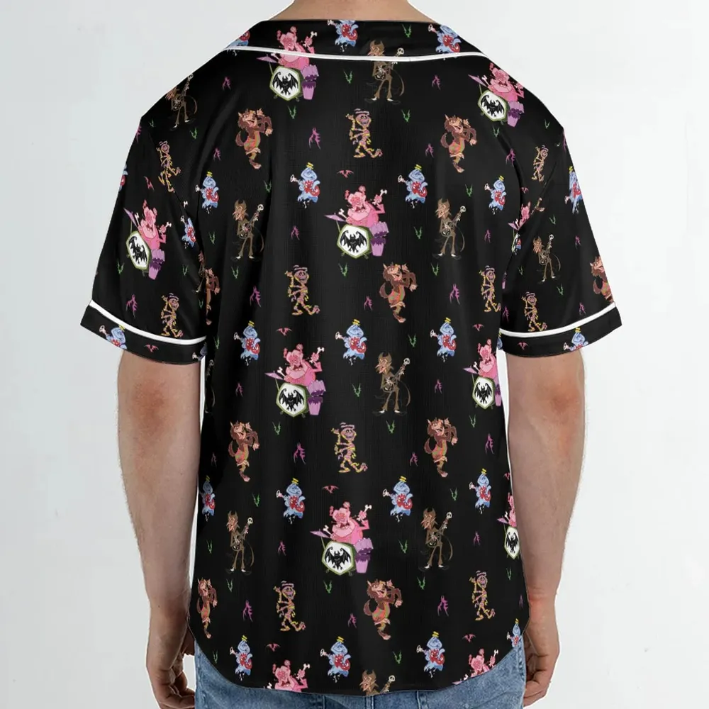 Monsters Cereal Pattern Unisex Baseball Jersey - 2