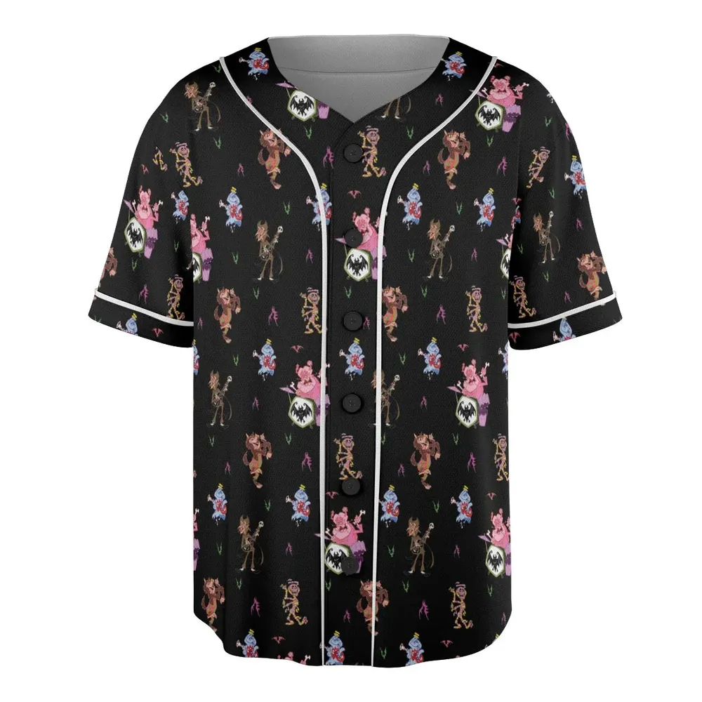 Monsters Cereal Pattern Unisex Baseball Jersey - 3