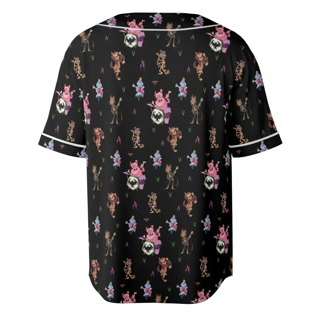 Monsters Cereal Pattern Unisex Baseball Jersey - 4