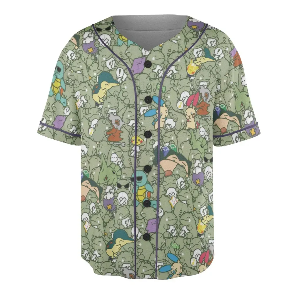 Epic Pokemon Pattern Unisex Baseball Jersey - 3