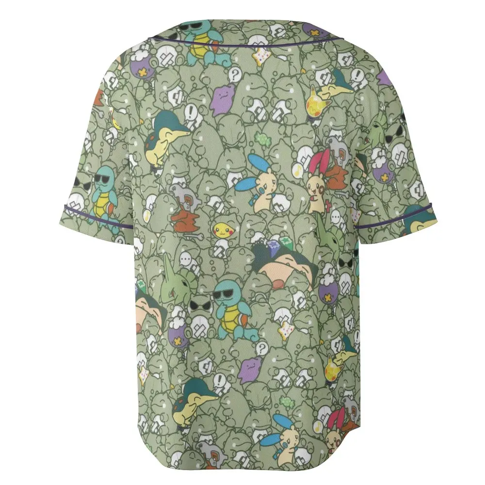 Epic Pokemon Pattern Unisex Baseball Jersey - 4