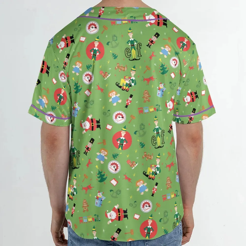 ELF Christmas Pattern Unisex Baseball Jersey - 2