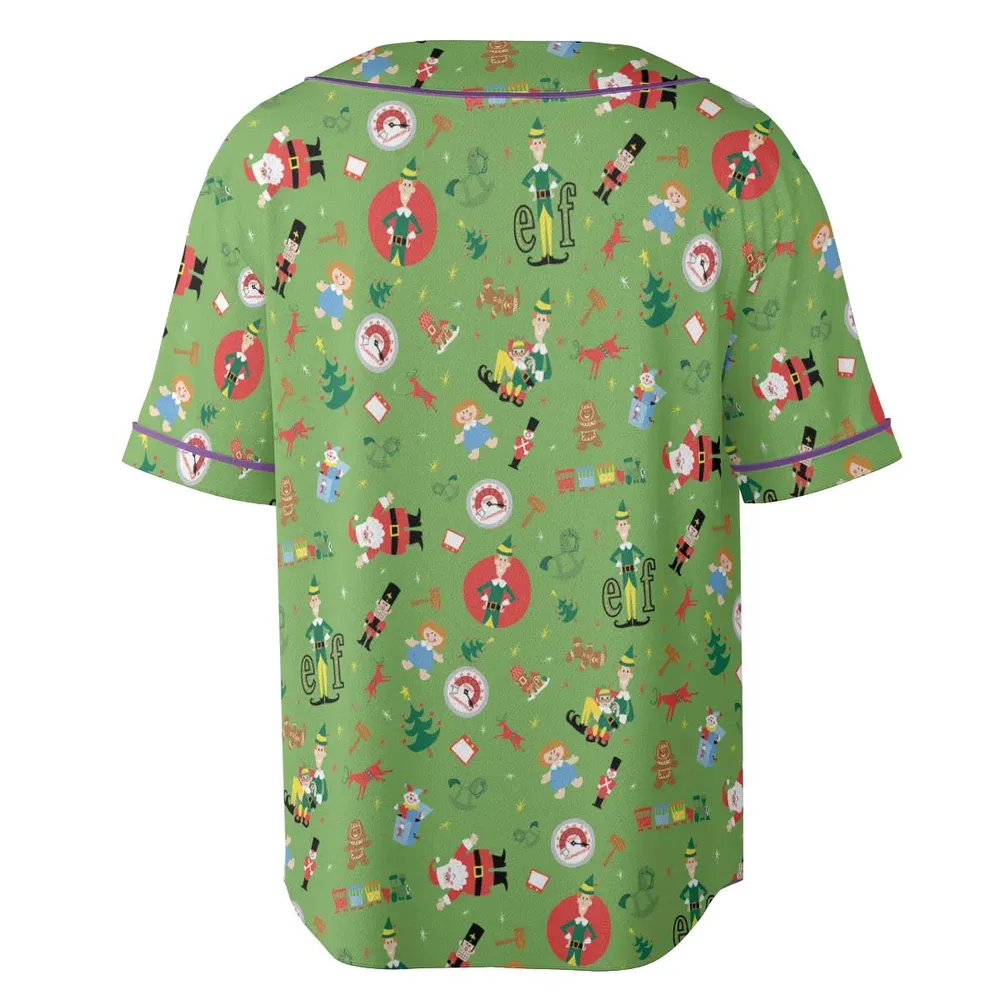 ELF Christmas Pattern Unisex Baseball Jersey - 4