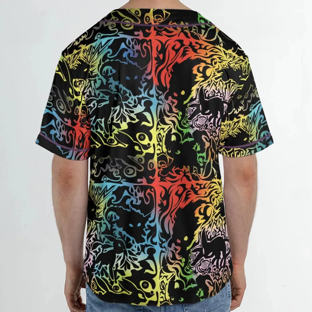 Eevee Pokemon Black Unisex Baseball Jersey - 2