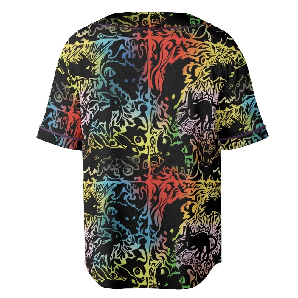 Eevee Pokemon Black Unisex Baseball Jersey - 4