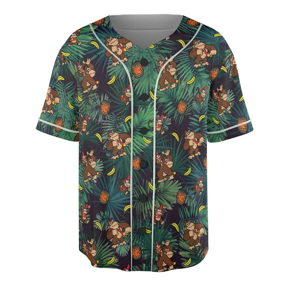 Donkey Kong Nintendo Video Games Unisex Baseball Jersey - 3
