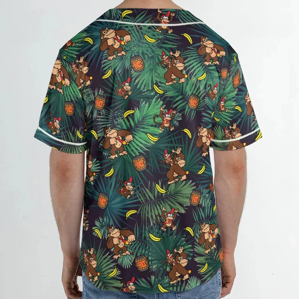 Donkey Kong Nintendo Video Games Unisex Baseball Jersey - 2