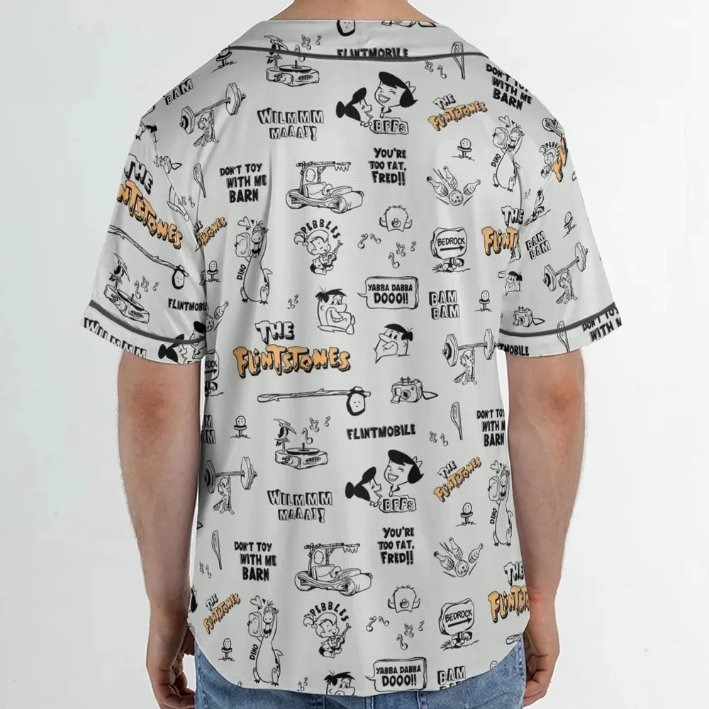 Don't Toy with Me Barn The Flintstones Unisex Baseball Jersey - 2