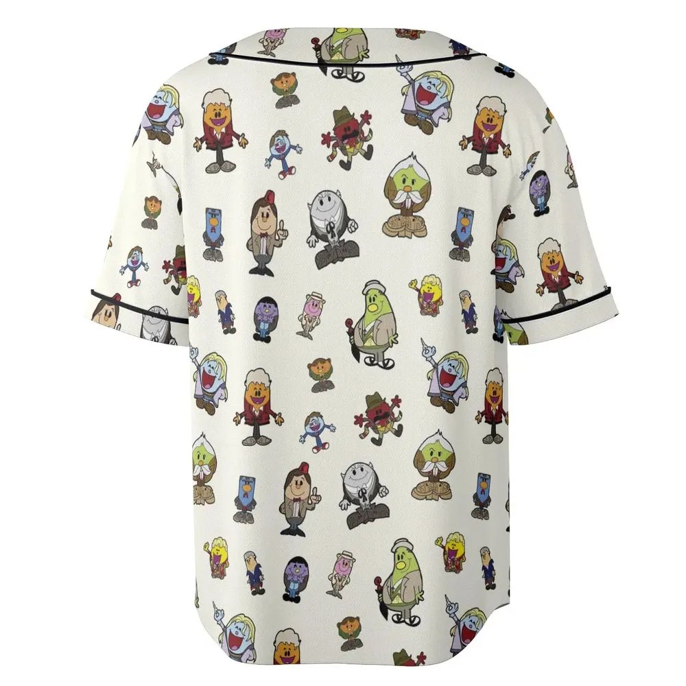 Doctor Who and Mr Men Pattern Unisex Baseball Jersey - 4