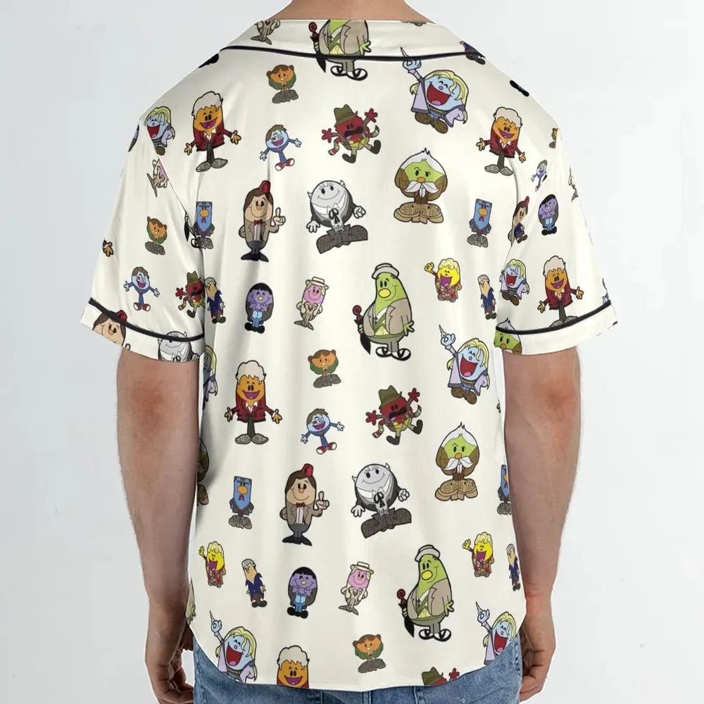 Doctor Who and Mr Men Pattern Unisex Baseball Jersey - 2