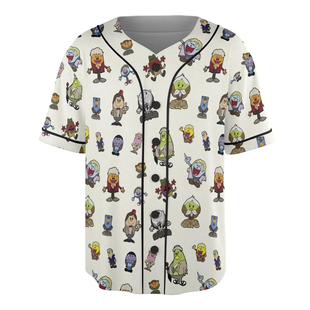 Doctor Who and Mr Men Pattern Unisex Baseball Jersey - 3