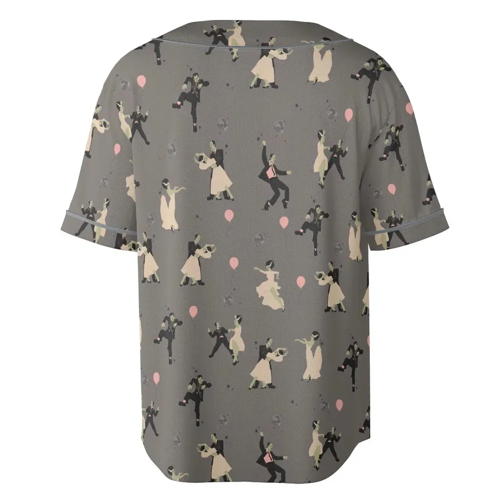 Dirty Dancing Frankenstein and Bride of Frankenstein Unisex Baseball Jersey - 4