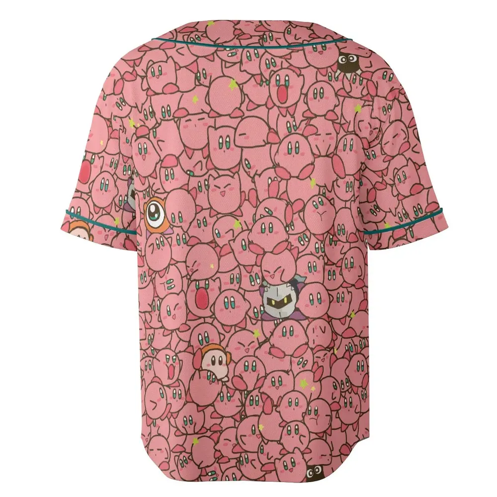 Cute Kirby Waddle Doo Bandana Waddle Dee Meta Knight Kirby's Characters Unisex Baseball Jersey - 4