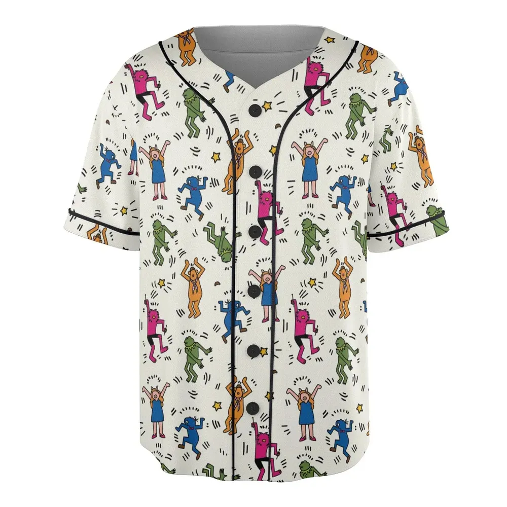 Dancing Muppets The Muppets Characters Unisex Baseball Jersey - 3