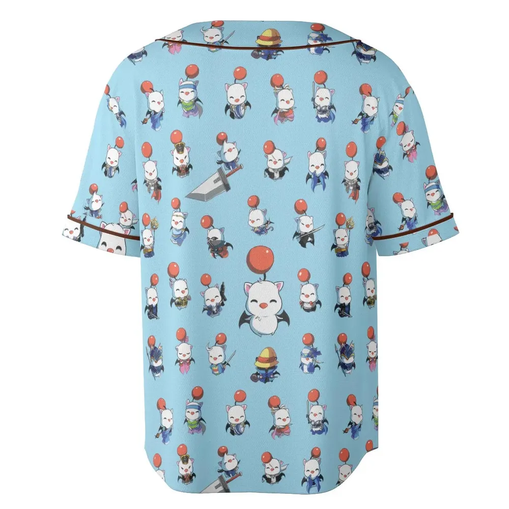 Cute Moogle Final Fantasy Unisex Baseball Jersey - 4