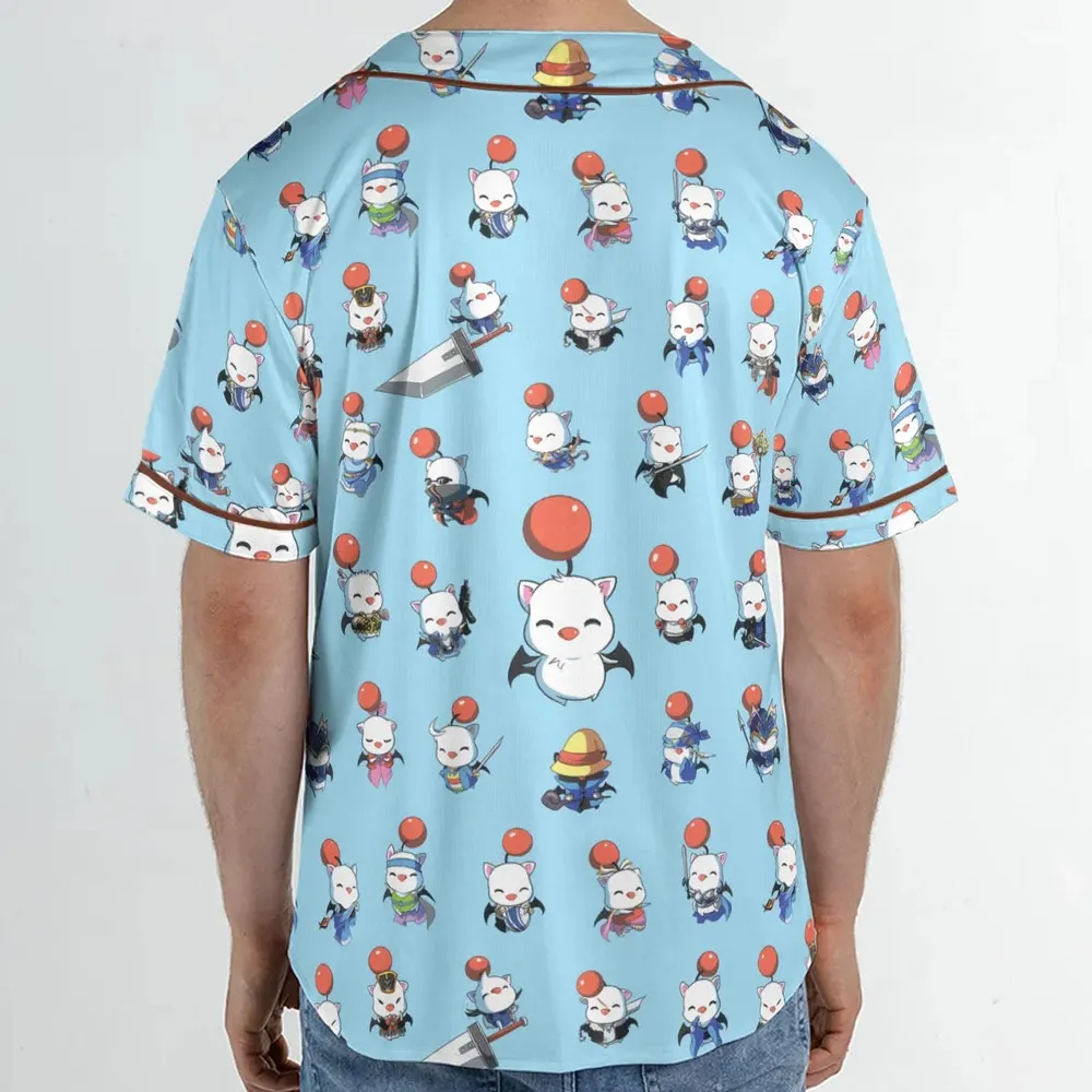Cute Moogle Final Fantasy Unisex Baseball Jersey - 2