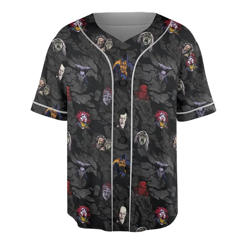 Cult Movie Characters Ghastly Grinner Nosferatu Unisex Baseball Jersey - 3