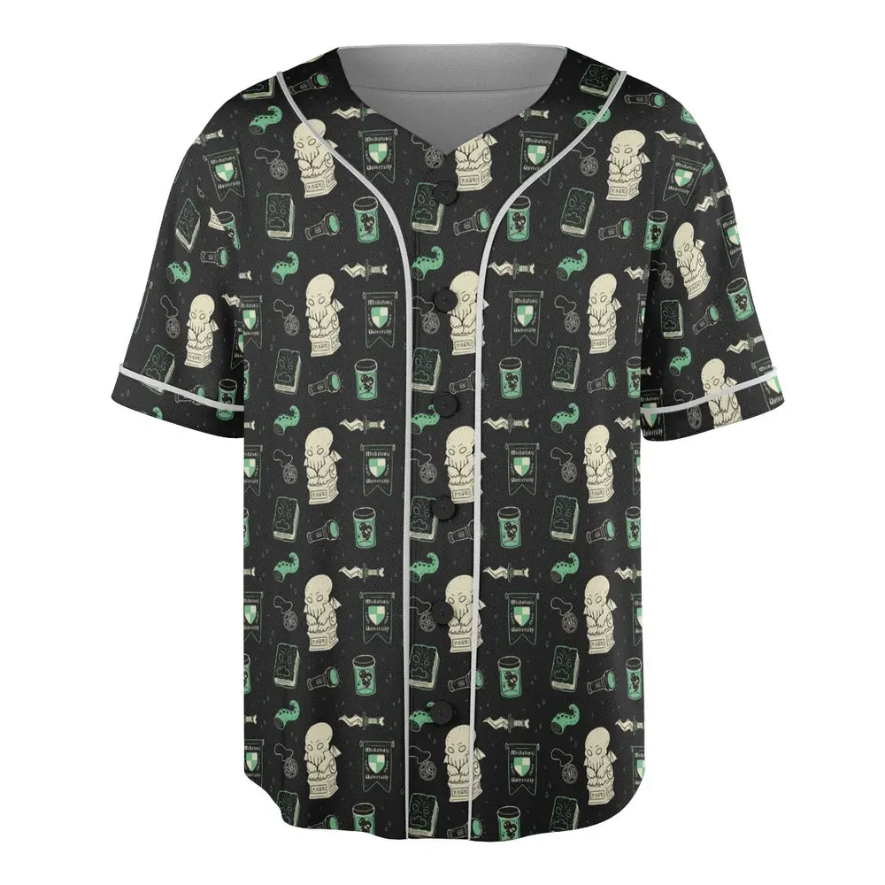 Cthulhu H.P Lovecraft Miskatonic University Unisex Baseball Jersey - 3