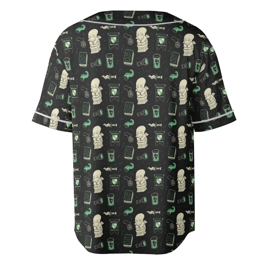 Cthulhu H.P Lovecraft Miskatonic University Unisex Baseball Jersey - 4