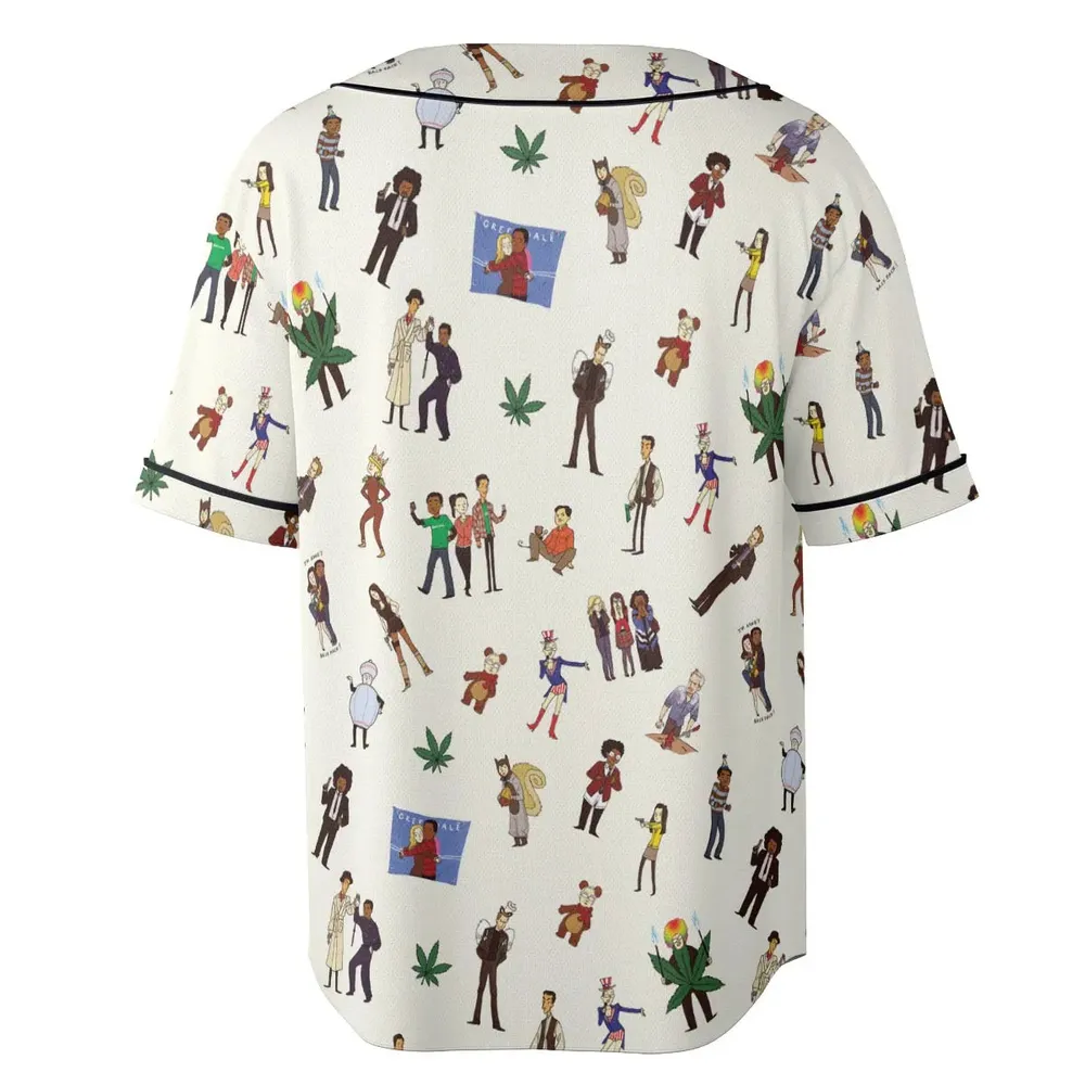 Community Characters Costumes Pattern Unisex Baseball Jersey - 4