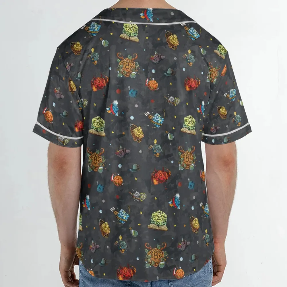 Class Dices DND Pattern Unisex Baseball Jersey - 2