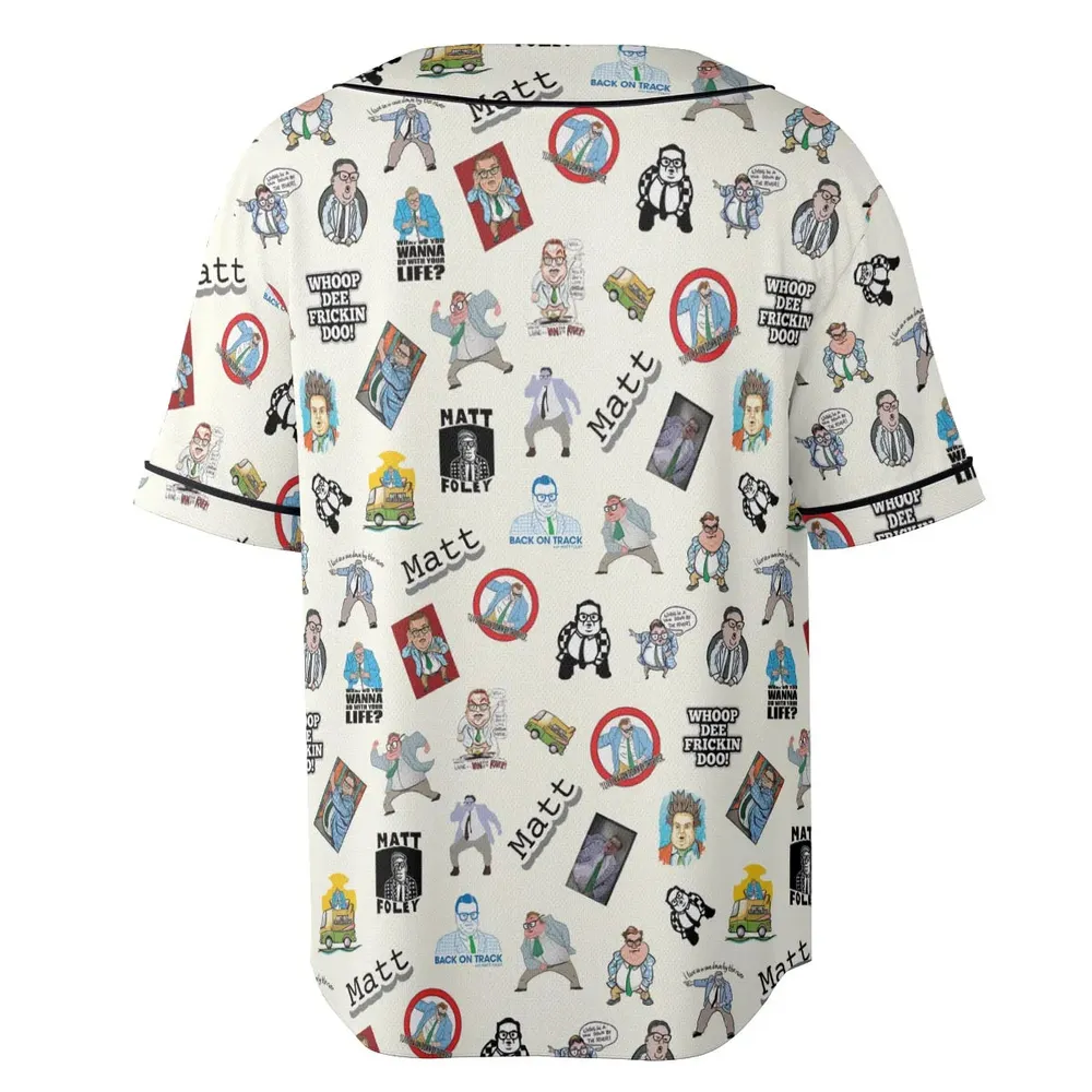 Chris Farley Matt Foley Motivational SNL Unisex Baseball Jersey - 4