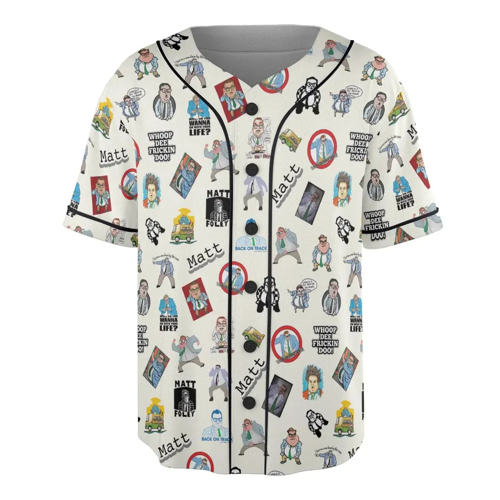 Chris Farley Matt Foley Motivational SNL Unisex Baseball Jersey - 3