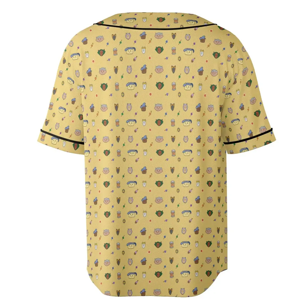 Cat DND Classes Pattern Unisex Baseball Jersey - 4