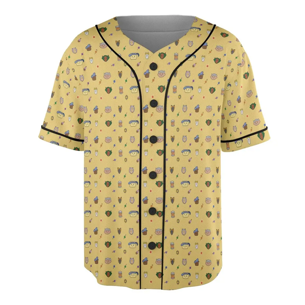 Cat DND Classes Pattern Unisex Baseball Jersey - 3