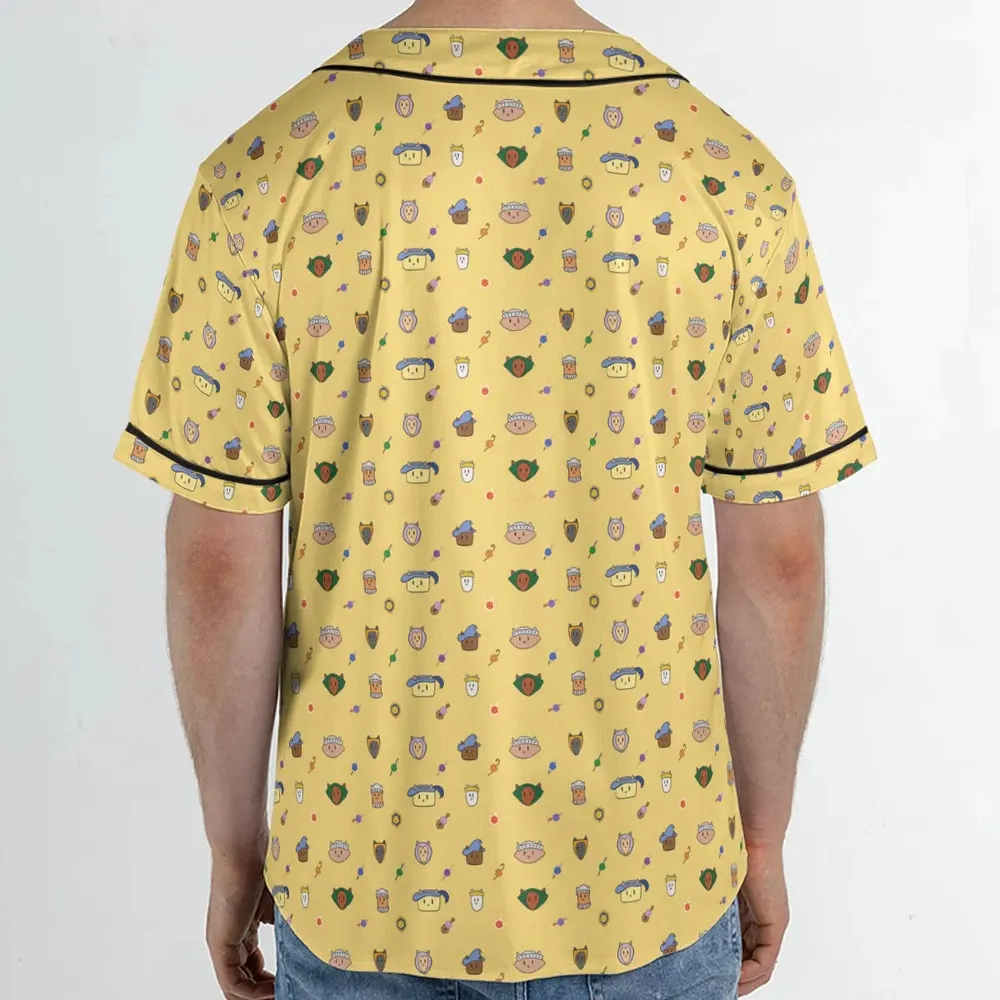 Cat DND Classes Pattern Unisex Baseball Jersey - 2