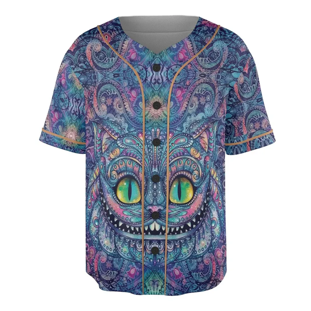 Cheshire Cat Alice In Wonderland Unisex Baseball Jersey - 3