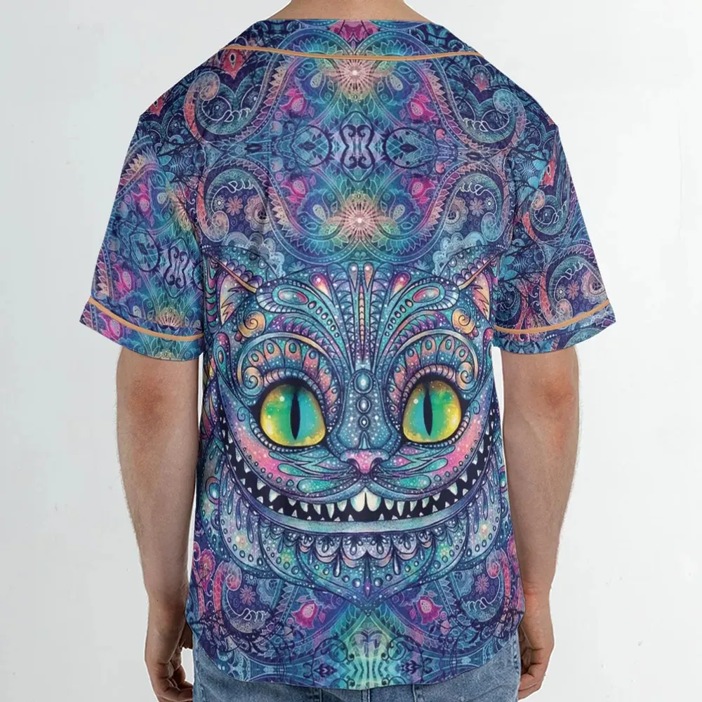 Cheshire Cat Alice In Wonderland Unisex Baseball Jersey - 2