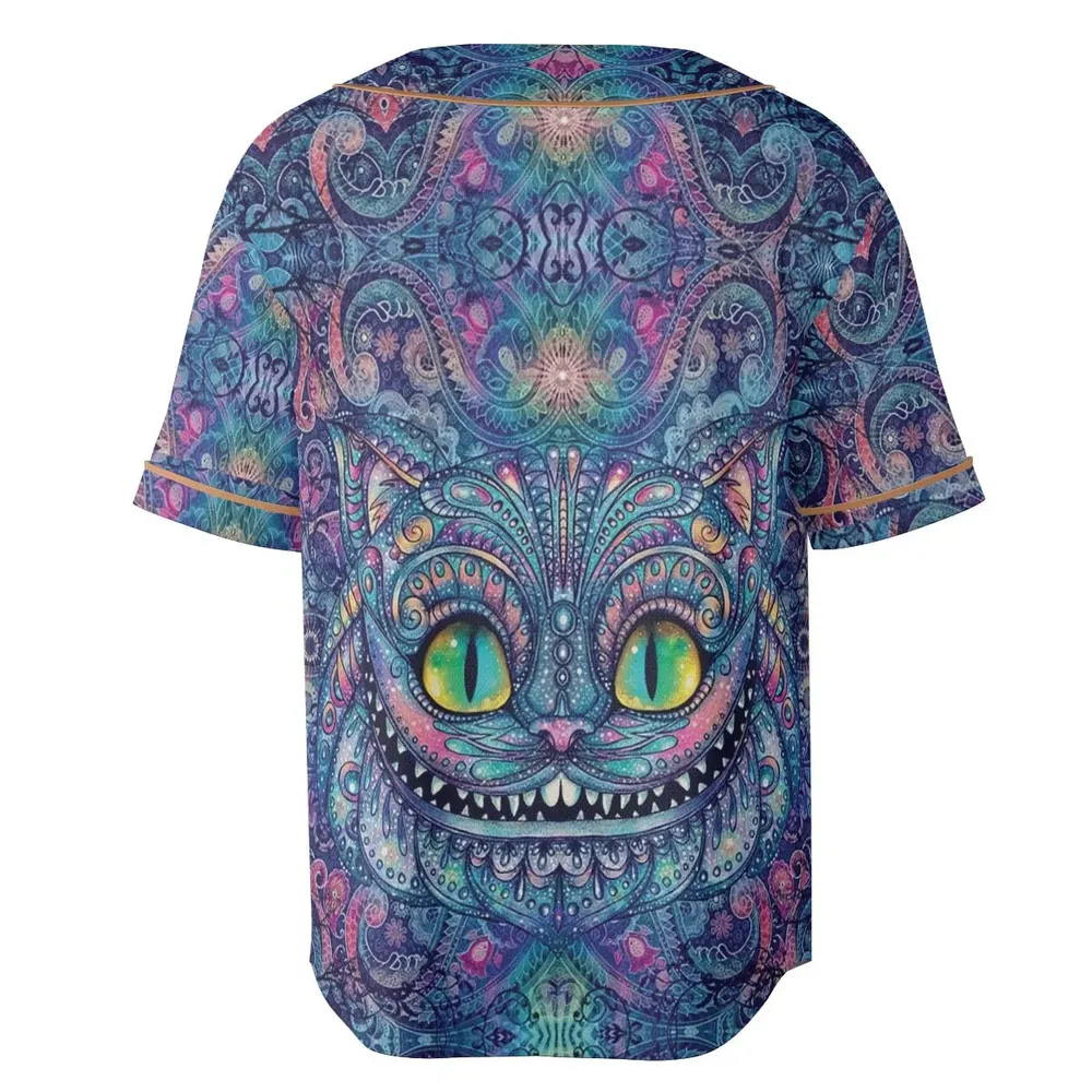 Cheshire Cat Alice In Wonderland Unisex Baseball Jersey - 4